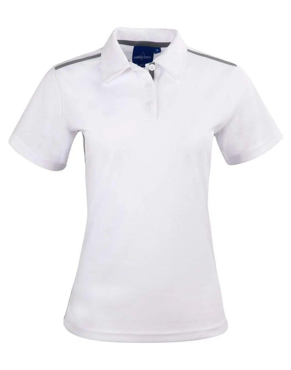 Winning Spirit PS84 STATEN POLO SHIRT Ladies Casual Wear Winning Spirit White/Ash 6
